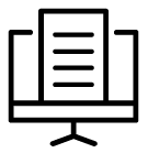 Icono de un PC con contenido.